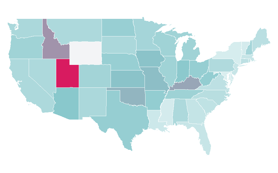 Affinität nach Region — Mckenna Grace, USA