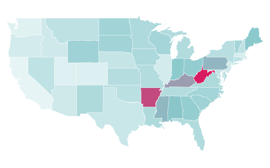 Affinity by region — MDG, United States