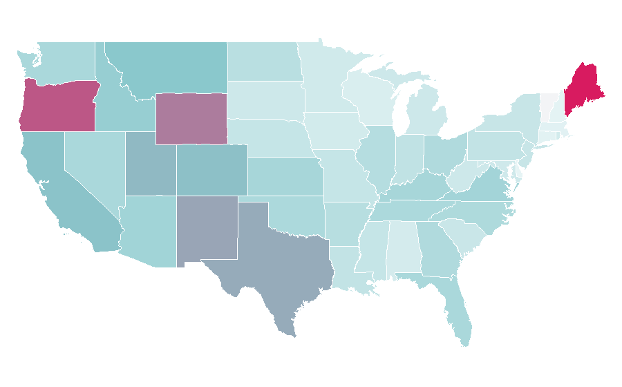 Affinité par région — Mechanics, États-Unis