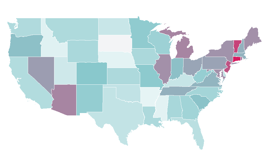 Affinity by region — Mediaite, United States