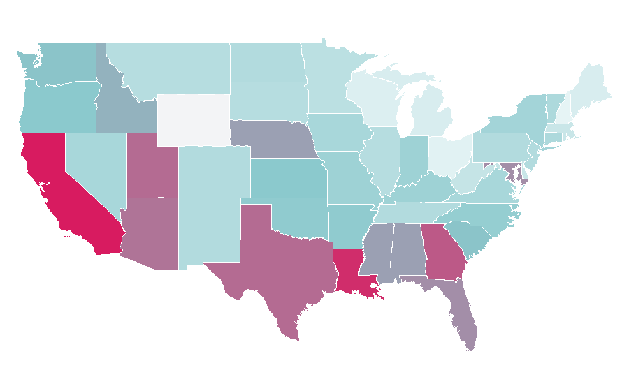 Affinity by region — Mediation, United States