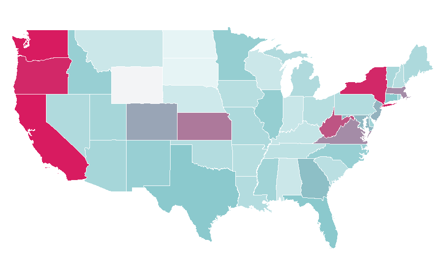 Affinity by region — Medium (TV series), United States