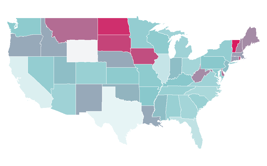 Affinity by region — Mediumship, United States