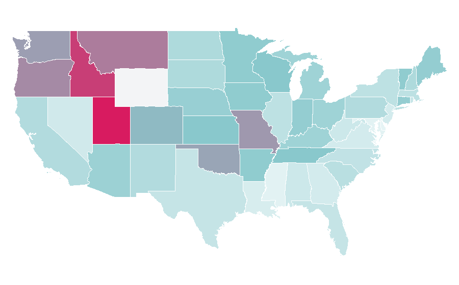 Affinity by region — Meg Ryan, United States