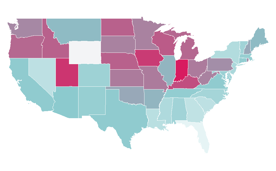 Affinity by region — Mega Bloks, United States