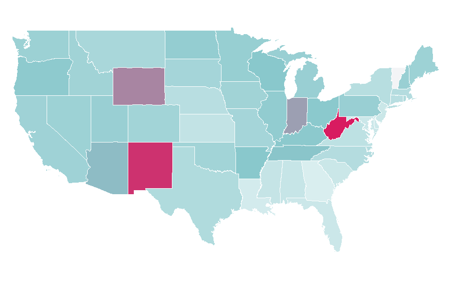 Affinity by region — Megadeth, United States