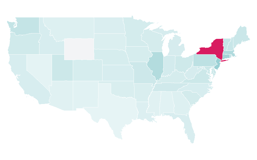 Affinity by region — Megan Hilty, United States