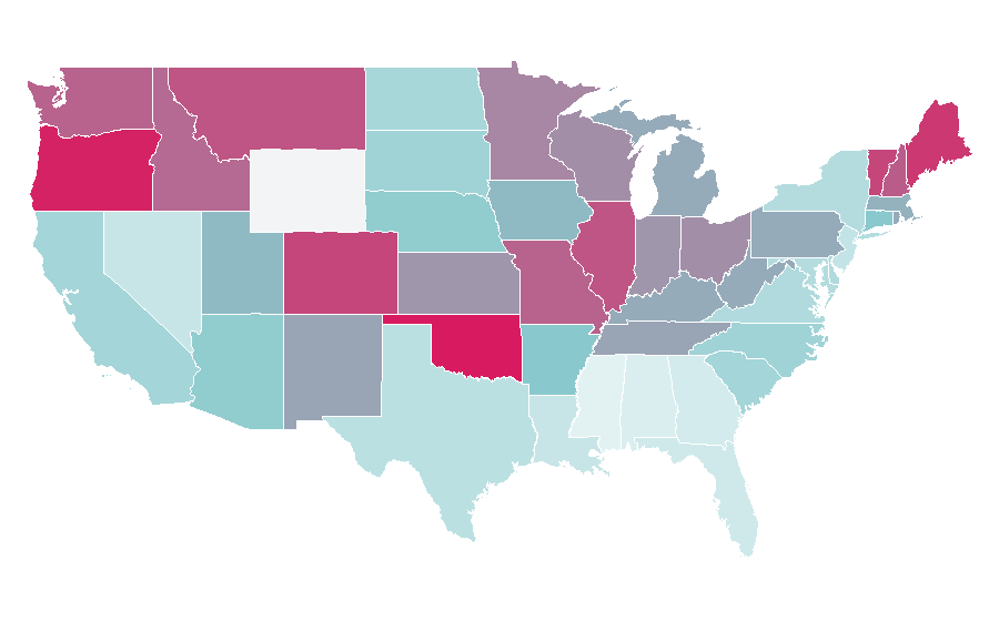Affinity by region — Megan Mullally, United States