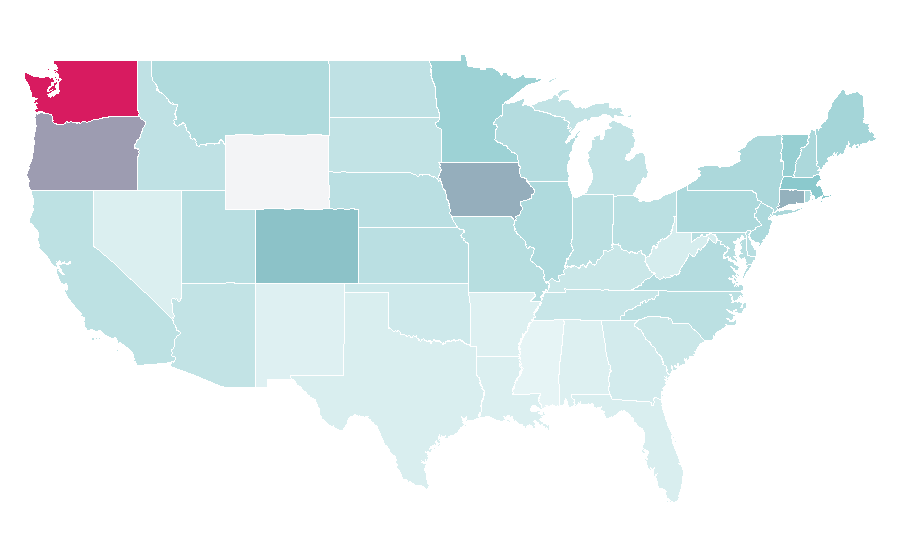 Affinity by region — Megan Rapinoe, United States