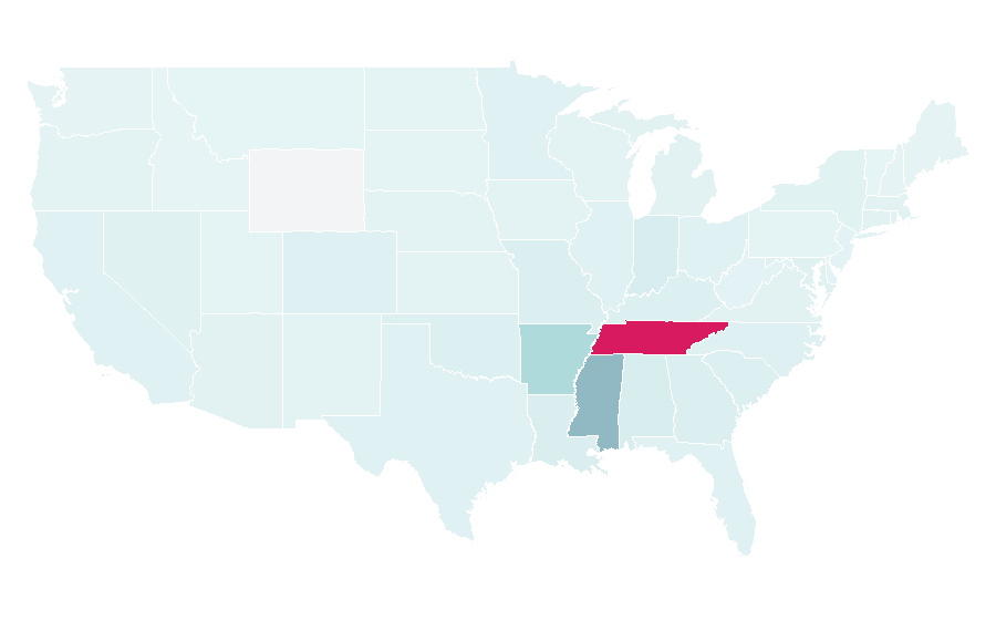 Affinity by region — Memphis Grizzlies, United States