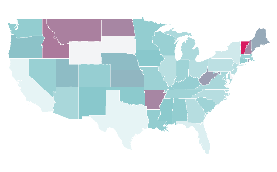 Affinität nach Region — Men's movement, USA