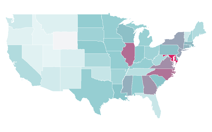 Affinity by region — Mental Health Awareness Month, United States