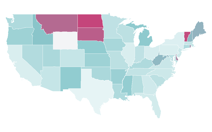 Affinity by region — Mentha, United States