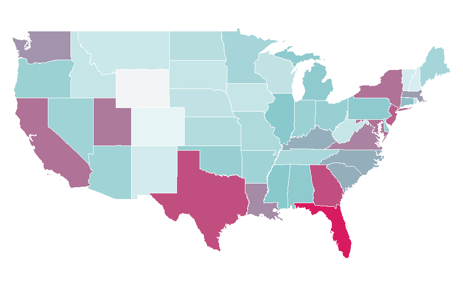 Affinity by region — Mentos, United States
