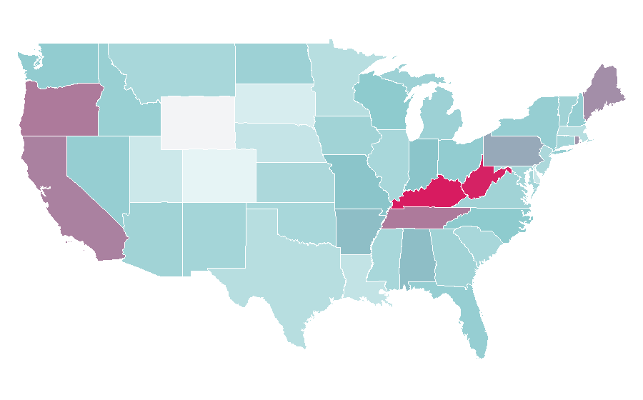 Affinité par région — Mercari, États-Unis