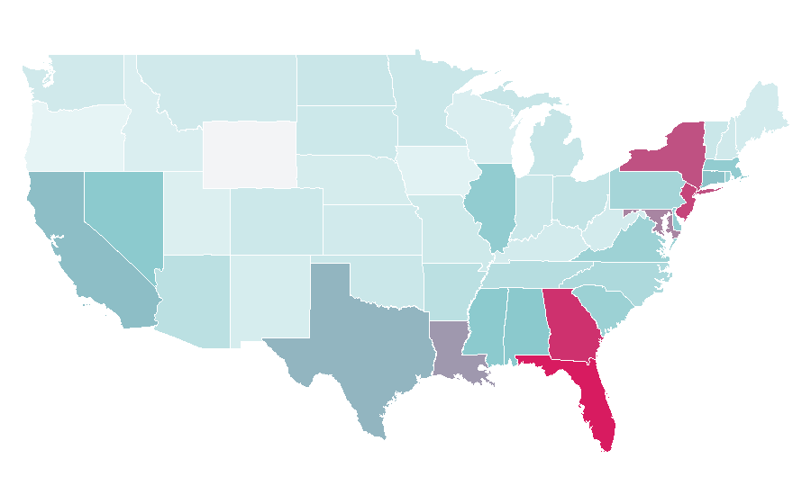 Affinity by region — Mercedes-Benz GLE, United States