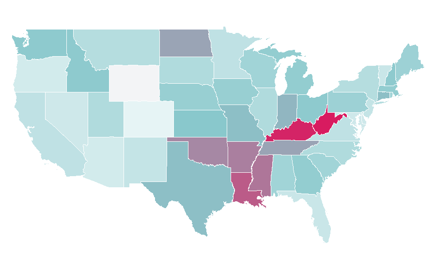 Affinity by region — Meredith Grey, United States