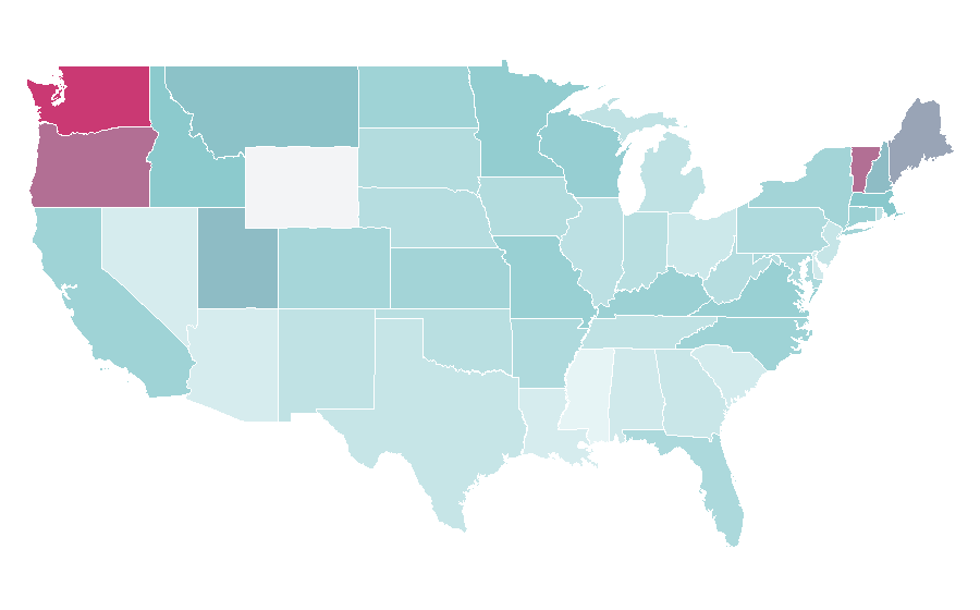 Affinity by region — Meringue, United States