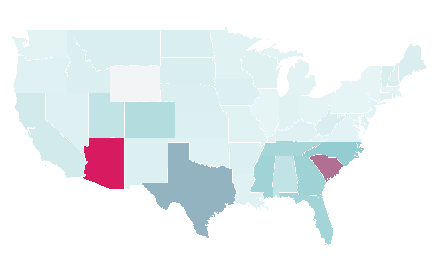Affinity by region — Meritage Homes Corporation, United States
