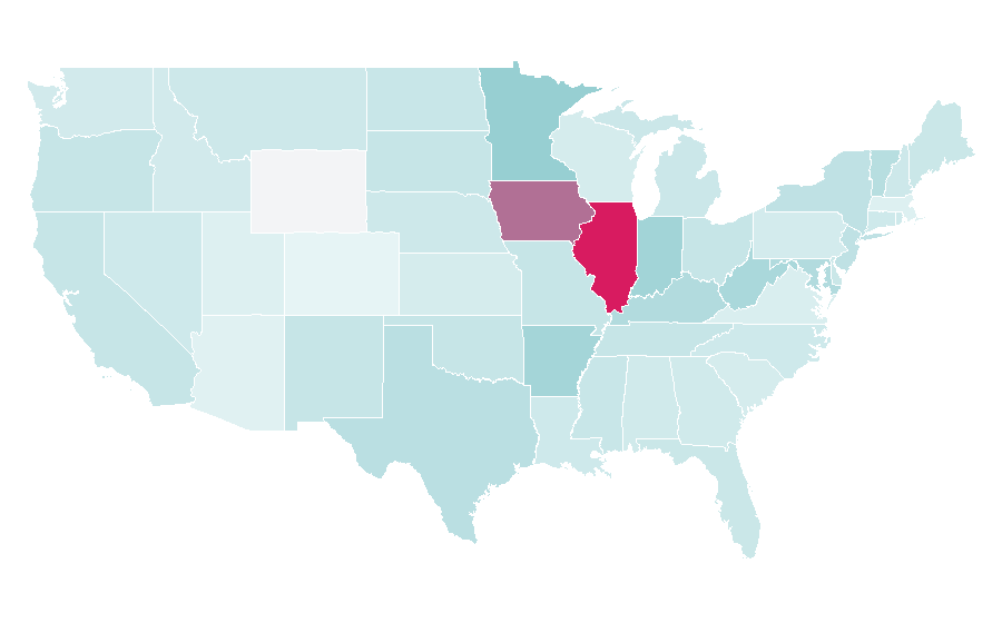 Affinity by region — Merrie Melodies, United States