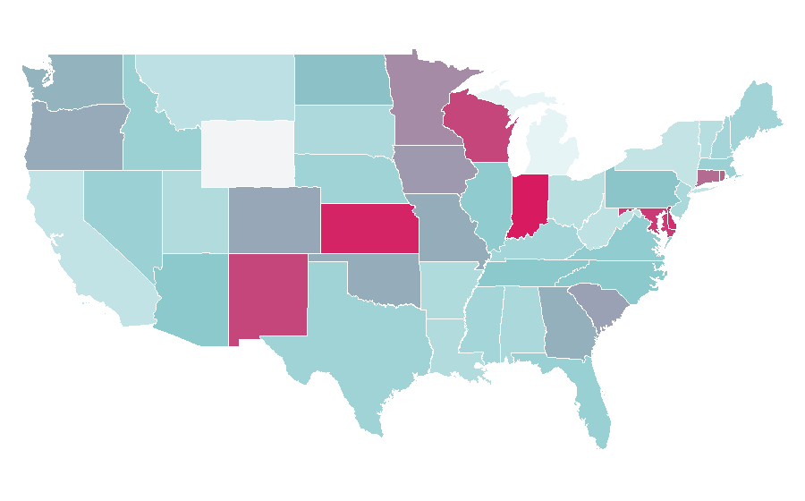 Affinity by region — Merry Maids, United States