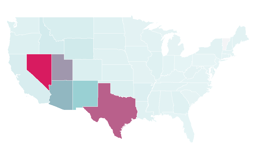 Affinity by region — Mesquite, United States