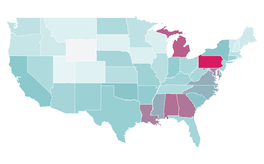 Affinity by region — Messiah, United States