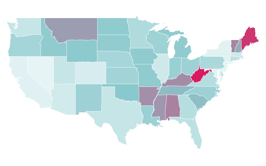 Affinity by region — Metal detector, United States