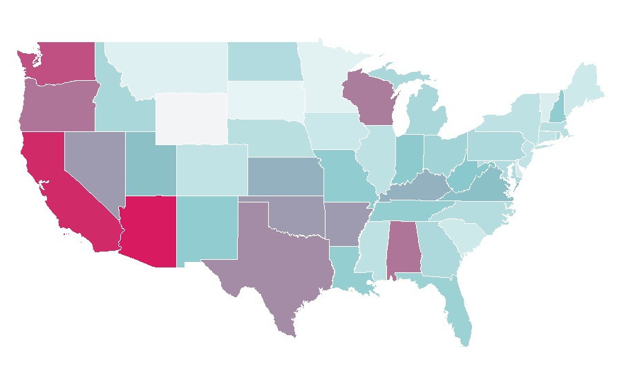Affinity by region — Metal Gear, United States