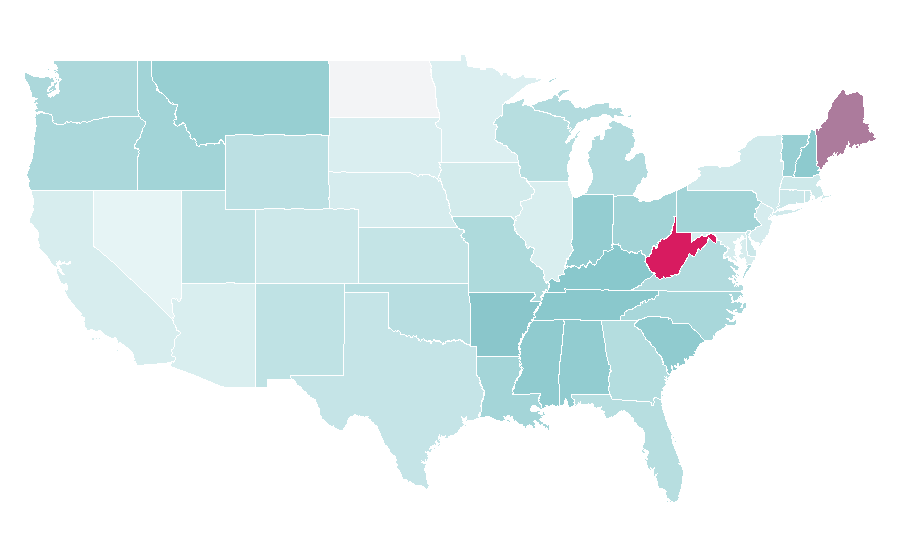 Affinity by region — Metal roof, United States