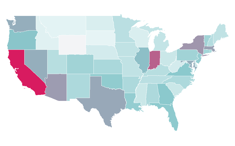 Affinity by region — Metamorphosis, United States