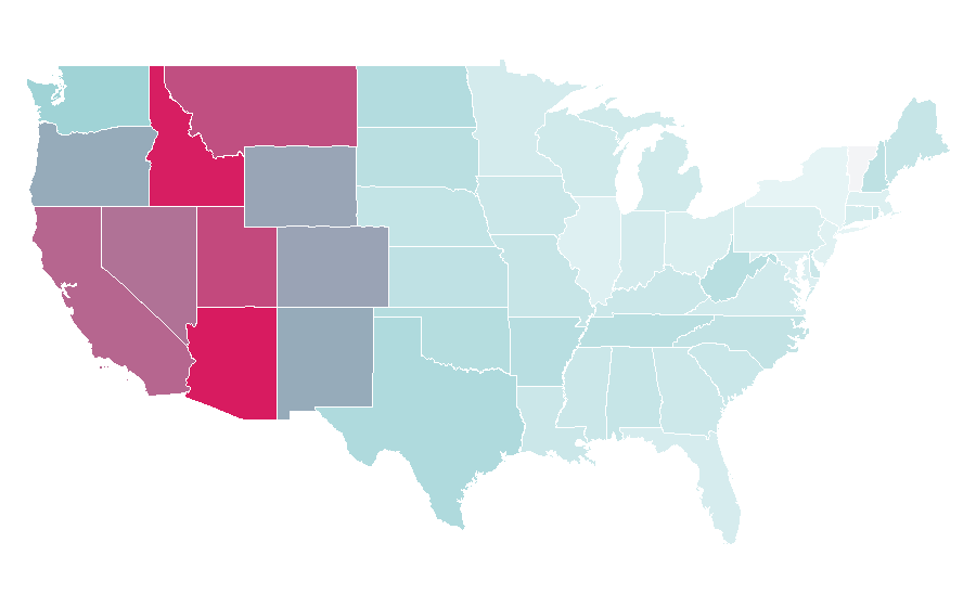 Affinity by region — Method Race Wheels, United States