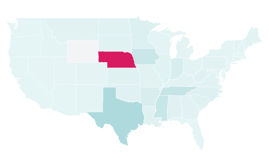 Affinity by region — Methodism, United States