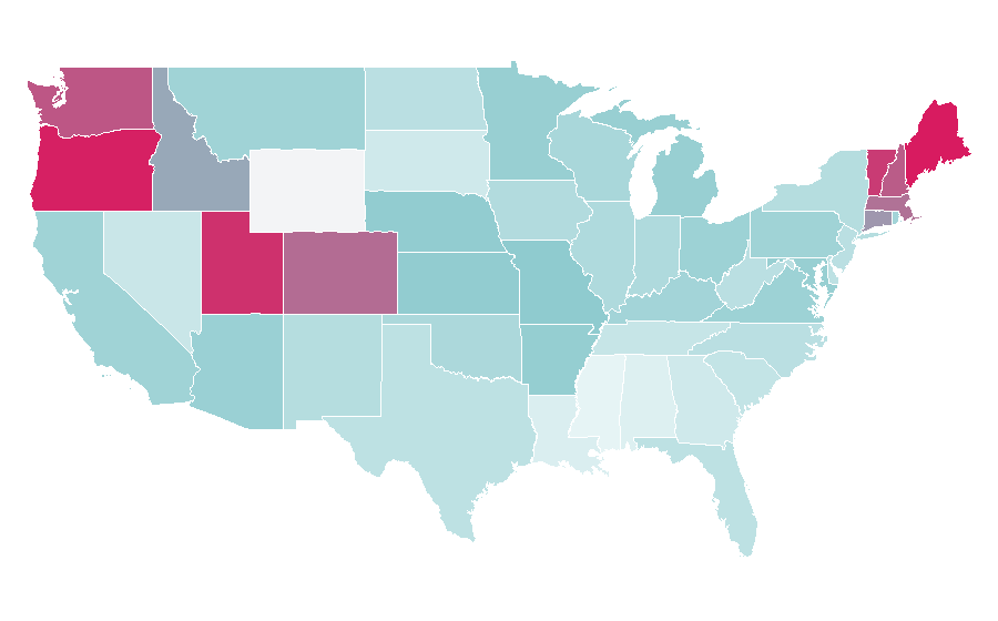 Affinity by region — Metroid, United States