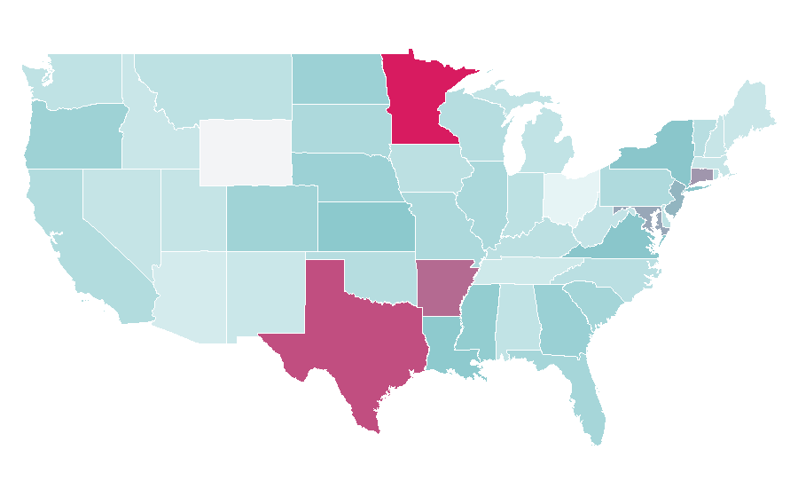 Affinity by region — Metropolitan area, United States