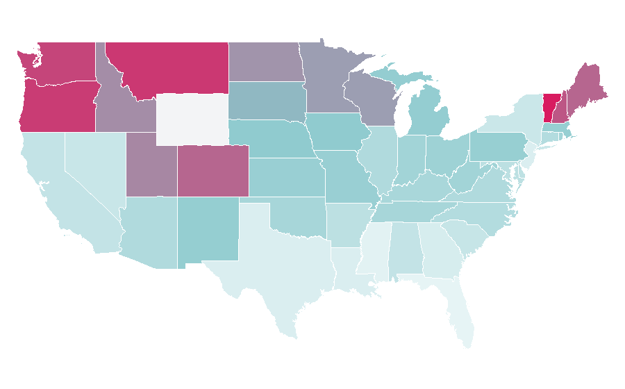 Affinity by region — MeUndies, United States