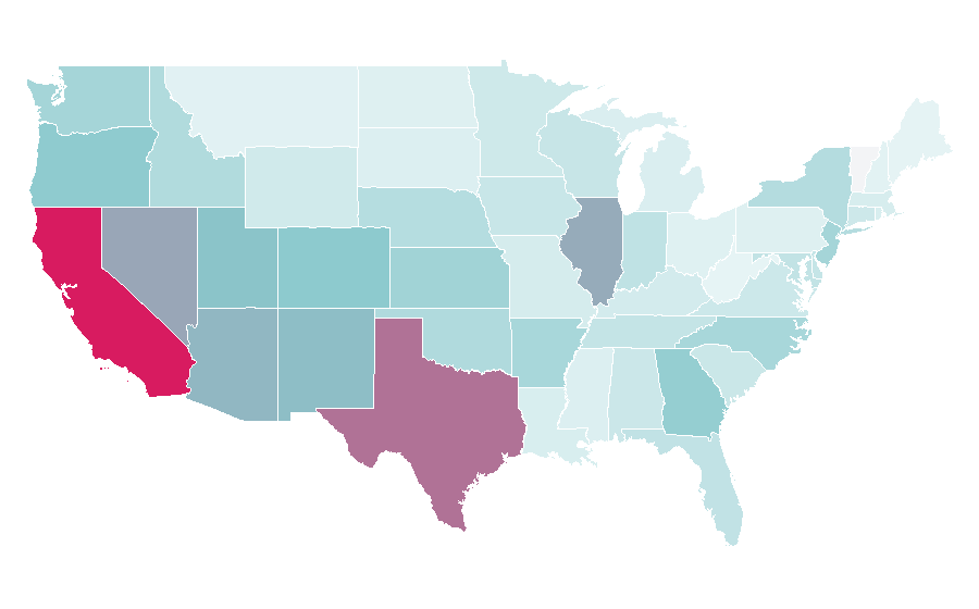 Affinity by region — Mexico national football team, United States