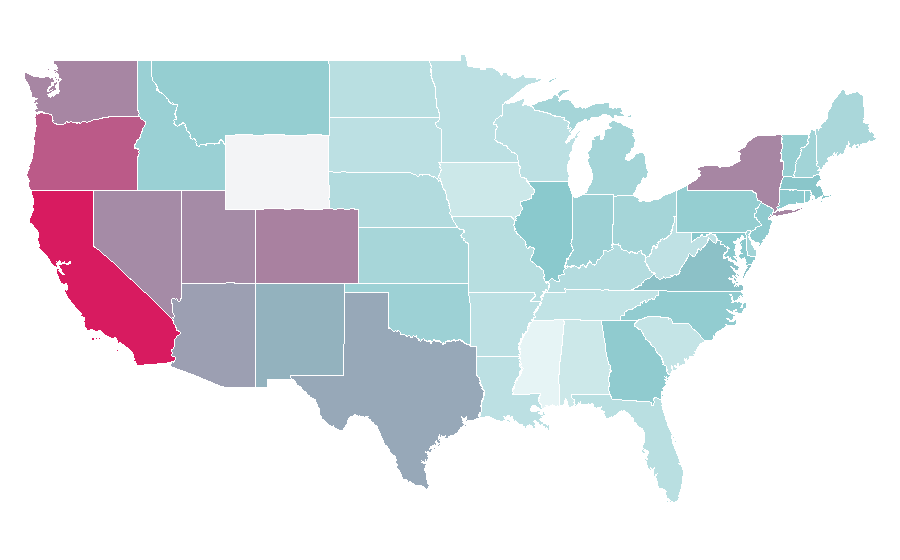 Affinity by region — MF Doom, United States