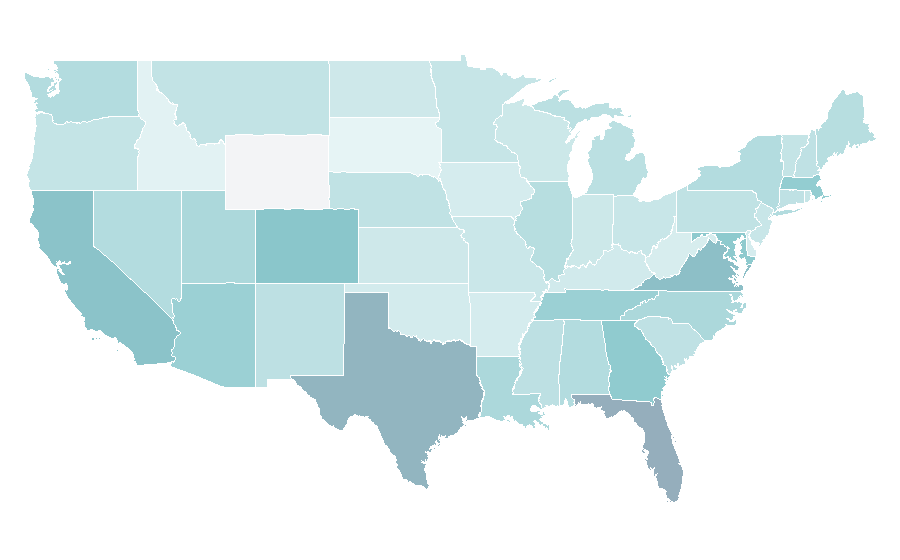 Affinity by region — MG Cars, United States
