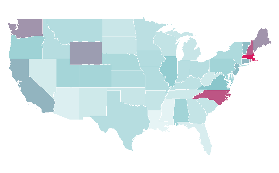 Affinity by region — Mia Hamm, United States