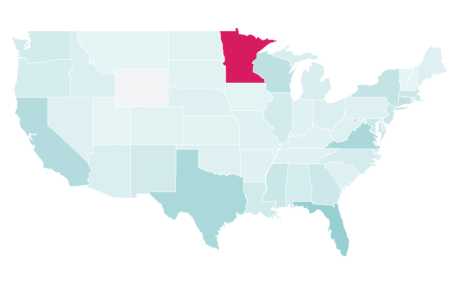 Affinity by region — M.I.A. (rapper), United States