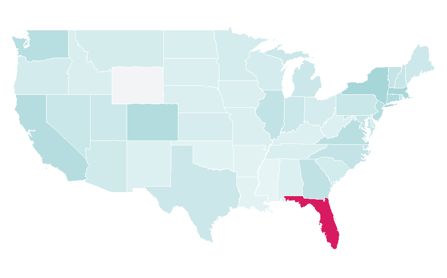 Affinity by region — Miami Grand Prix, United States