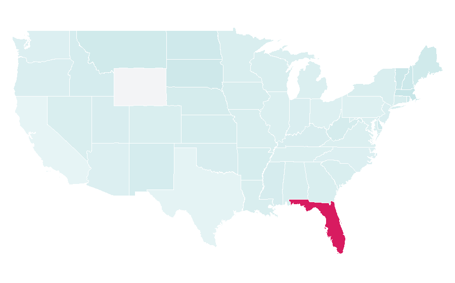 Affinité par région — Miami metropolitan area, États-Unis
