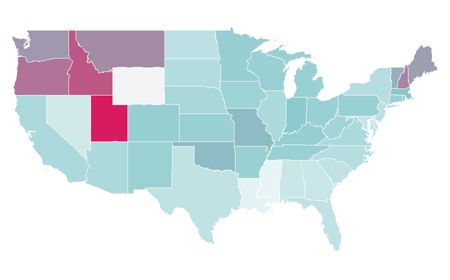 Affinity by region — Michael Caine, United States