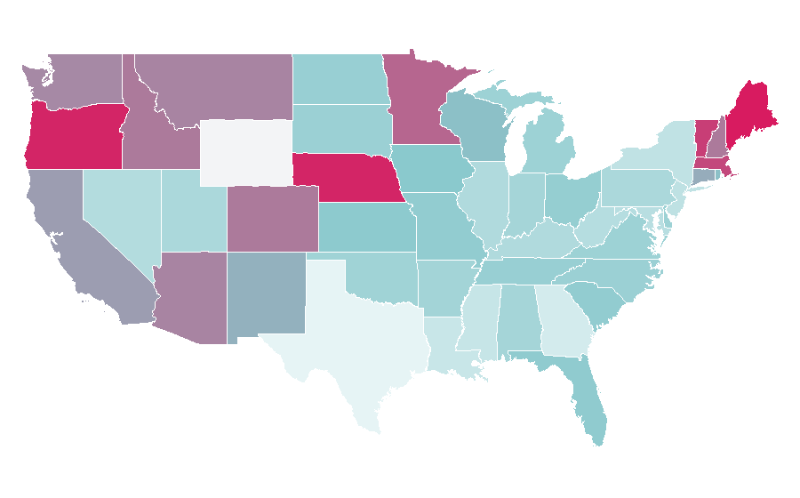 Affinity by region — Michael Connelly, United States