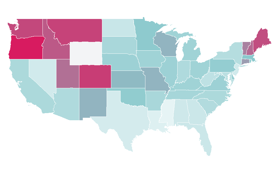 Affinity by region — Michael Crichton, United States