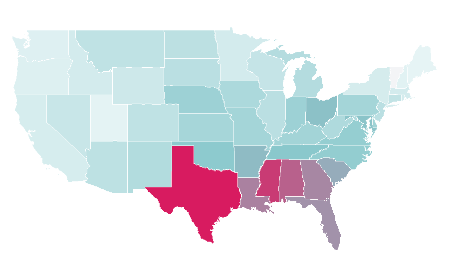 Affinity by region — Michael Irvin, United States