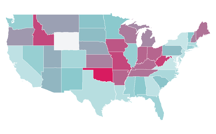 Affinität nach Region — Michael J. Fox, USA