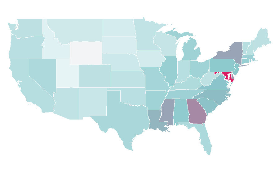 Affinity by region — Michael K. Williams, United States