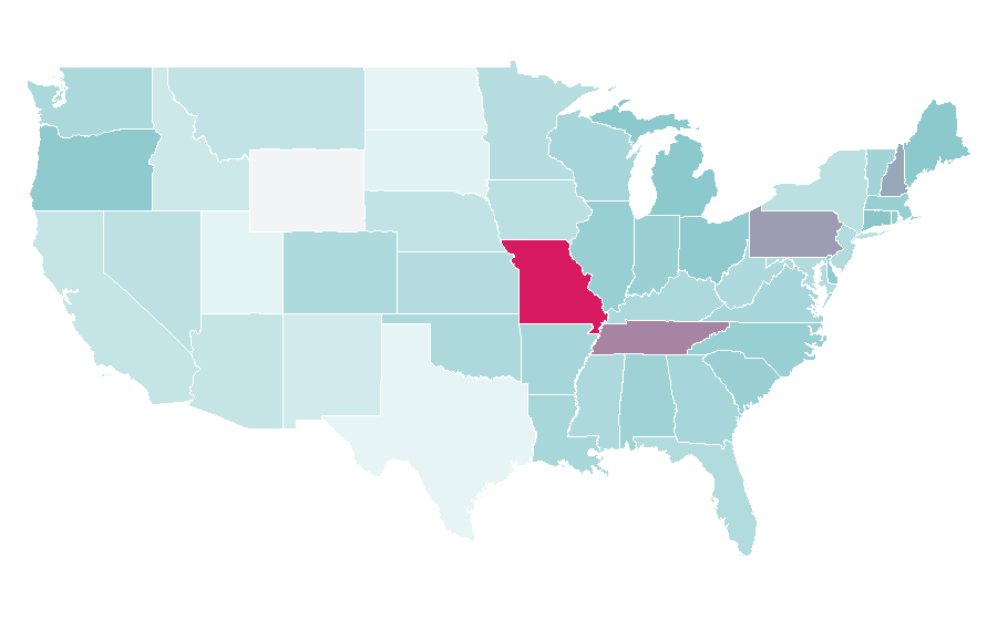 Affinity by region — Michael McDonald (singer), United States